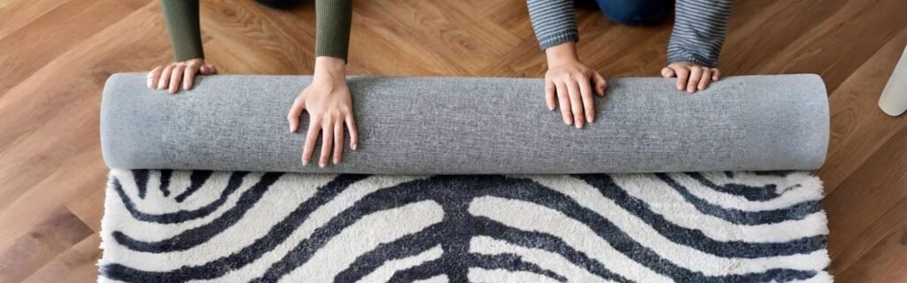 Teppichfransen Reinigung Vorher-Nachher